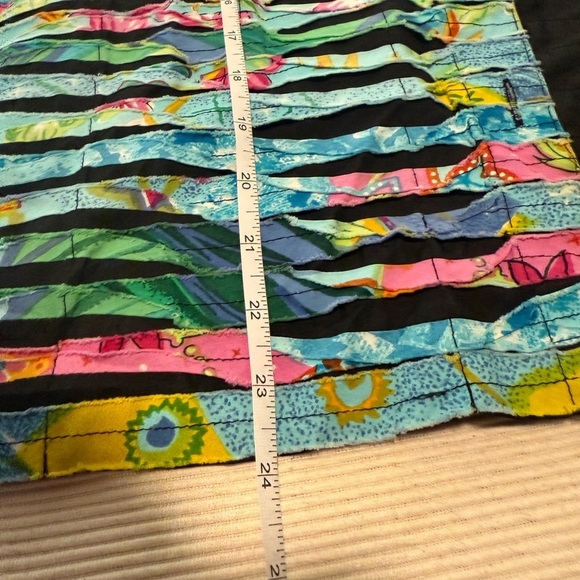 Colorful Striped Women's Lightweight Shirt Jacket 2X - Picture 3 of 6